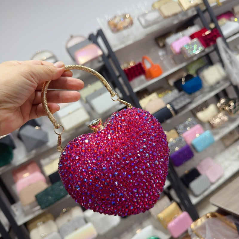 Crystal Heart Clutch