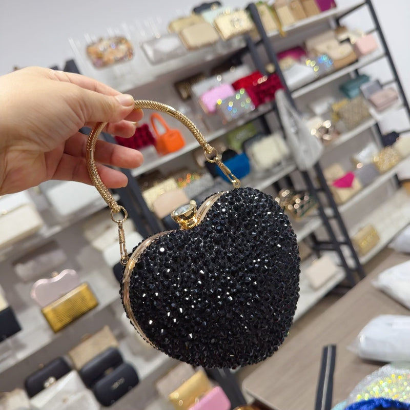 Crystal Heart Clutch